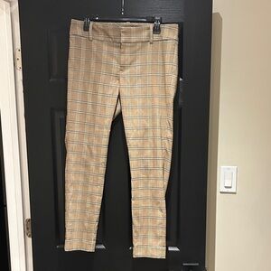 Calvin Klein Tan Plaid Trousers